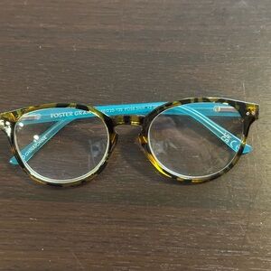 Foster Grant Tortoise Shell & Teal 2.00 Reading Glasses
